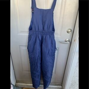 POLAR WIND NAVY BLUE HIGH BIB OVERALL NYLON Insulated Polyester LARGE 14/16 EUC